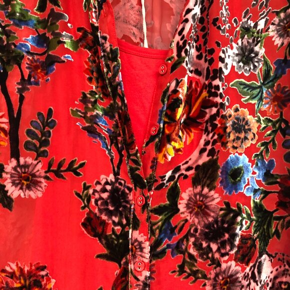 Johnny Was Bobcat Forest Print Shirt Ladies Size XS  NWT - Picture 7 of 10